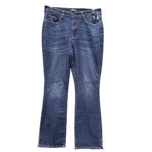 Judy Blue Womens 14W Slim Bootcut Jeans Dark Wash High Rise Stretch Western
